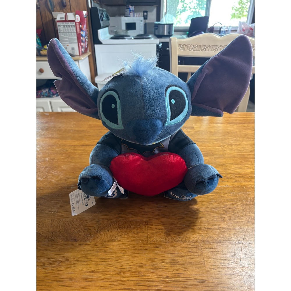 Build-A-Bear Disney Stitch Plush Batman Costume Red Heart NWT Lilo & Stitch